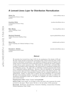 A Lennard-Jones Layer for Distribution Normalization
