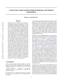 Connect Later: Improving Fine-tuning for Robustness with Targeted
  Augmentations