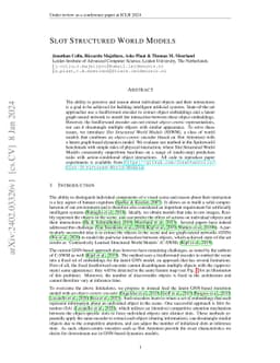 Slot Structured World Models