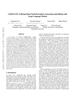 Uni3D-LLM: Unifying Point Cloud Perception, Generation and Editing with
  Large Language Models