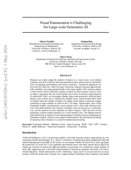 Visual Enumeration is Challenging for Large-scale Generative AI