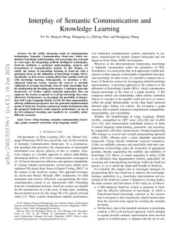 Interplay of Semantic Communication and Knowledge Learning