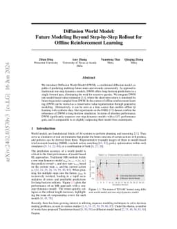 Diffusion World Model: Future Modeling Beyond Step-by-Step Rollout for
  Offline Reinforcement Learning