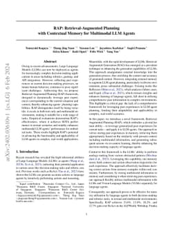 RAP: Retrieval-Augmented Planning with Contextual Memory for Multimodal
  LLM Agents