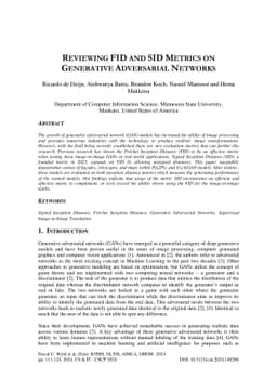 Reviewing FID and SID Metrics on Generative Adversarial Networks