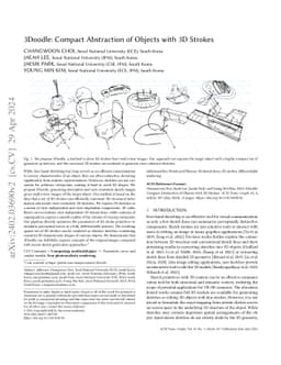 3Doodle: Compact Abstraction of Objects with 3D Strokes