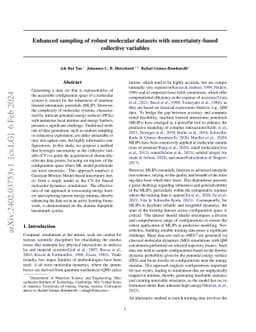 Enhanced sampling of robust molecular datasets with uncertainty-based
  collective variables
