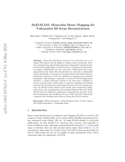 MoD-SLAM: Monocular Dense Mapping for Unbounded 3D Scene Reconstruction