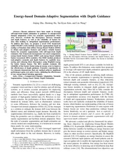 Energy-based Domain-Adaptive Segmentation with Depth Guidance