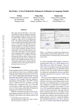 RevOrder: A Novel Method for Enhanced Arithmetic in Language Models