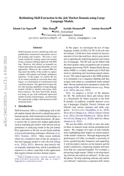 Rethinking Skill Extraction in the Job Market Domain using Large
  Language Models
