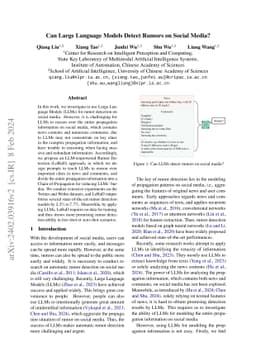Can Large Language Models Detect Rumors on Social Media?
