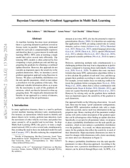 Bayesian Uncertainty for Gradient Aggregation in Multi-Task Learning