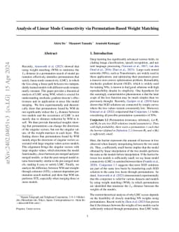 Analysis of Linear Mode Connectivity via Permutation-Based Weight Matching: With Insights into Other Permutation Search Methods