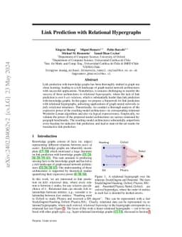 Link Prediction with Relational Hypergraphs