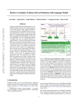 Retrieve to Explain: Evidence-driven Predictions with Language Models