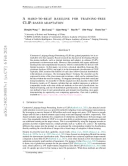 A Hard-to-Beat Baseline for Training-free CLIP-based Adaptation