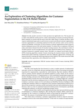 An Exploration of Clustering Algorithms for Customer Segmentation in the
  UK Retail Market
