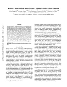Human-Like Geometric Abstraction in Large Pre-trained Neural Networks