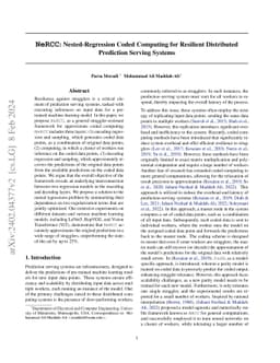 NeRCC: Nested-Regression Coded Computing for Resilient Distributed
  Prediction Serving Systems