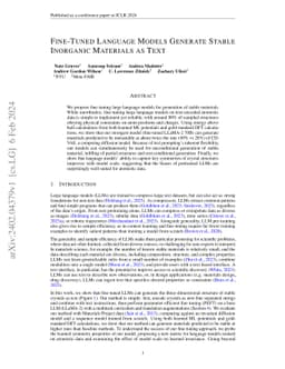 Fine-Tuned Language Models Generate Stable Inorganic Materials as Text