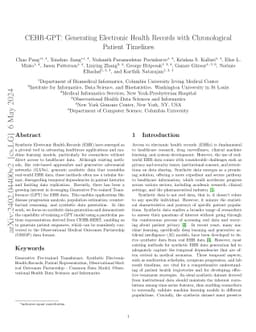 CEHR-GPT: Generating Electronic Health Records with Chronological
  Patient Timelines