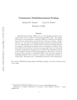Continuous Multidimensional Scaling