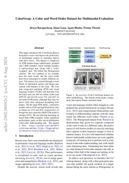 ColorSwap: A Color and Word Order Dataset for Multimodal Evaluation