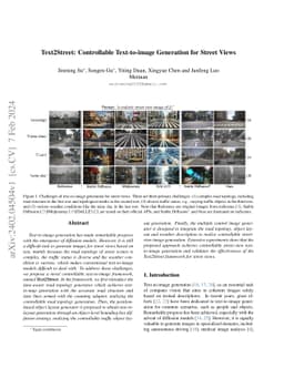 Text2Street: Controllable Text-to-image Generation for Street Views