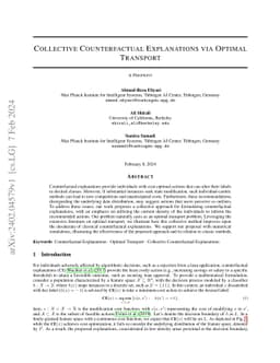 Collective Counterfactual Explanations via Optimal Transport