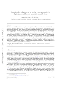 Dimensionality reduction can be used as a surrogate model for
  high-dimensional forward uncertainty quantification