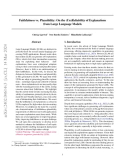 Faithfulness vs. Plausibility: On the (Un)Reliability of Explanations
  from Large Language Models