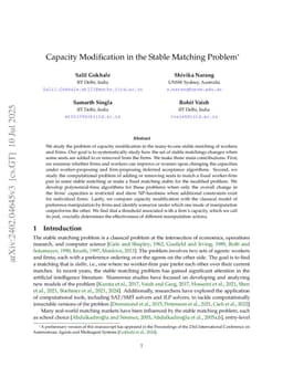 Capacity Modification in the Stable Matching Problem