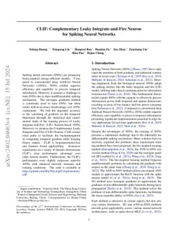 CLIF: Complementary Leaky Integrate-and-Fire Neuron for Spiking Neural Networks