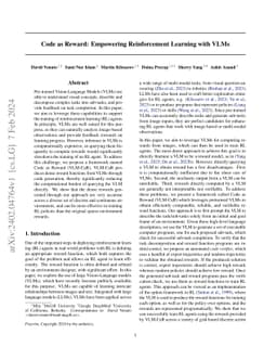 Code as Reward: Empowering Reinforcement Learning with VLMs
