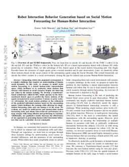 Robot Interaction Behavior Generation based on Social Motion Forecasting
  for Human-Robot Interaction