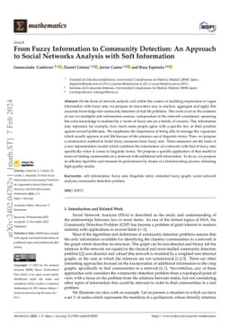 From fuzzy information to community detection: an approach to social
  networks analysis with soft information