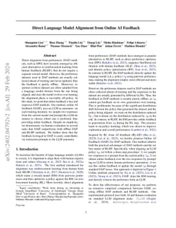 Direct Language Model Alignment from Online AI Feedback