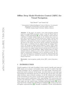 Offline Deep Model Predictive Control (MPC) for Visual Navigation