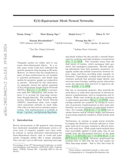 E(3)-Equivariant Mesh Neural Networks
