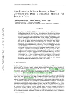 How Realistic Is Your Synthetic Data? Constraining Deep Generative
  Models for Tabular Data