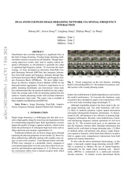 Dual-Path Coupled Image Deraining Network via Spatial-Frequency
  Interaction