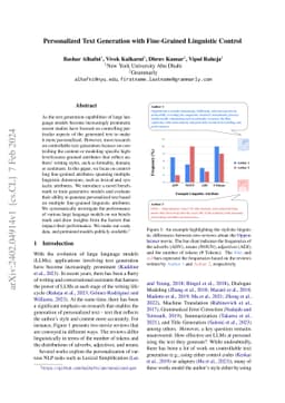 Personalized Text Generation with Fine-Grained Linguistic Control