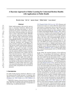 Context in Public Health for Underserved Communities: A Bayesian Approach to Online Restless Bandits