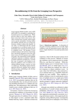 Reconfidencing LLMs from the Grouping Loss Perspective