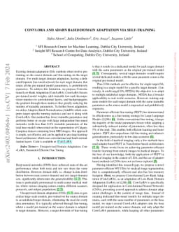 ConvLoRA and AdaBN based Domain Adaptation via Self-Training