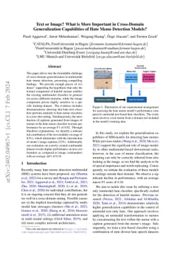 Text or Image? What is More Important in Cross-Domain Generalization
  Capabilities of Hate Meme Detection Models?