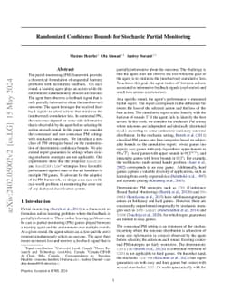 Randomized Confidence Bounds for Stochastic Partial Monitoring