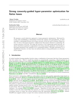 Strong convexity-guided hyper-parameter optimization for flatter losses