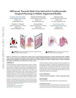 ARCollab: Towards Multi-User Interactive Cardiovascular Surgical
  Planning in Mobile Augmented Reality